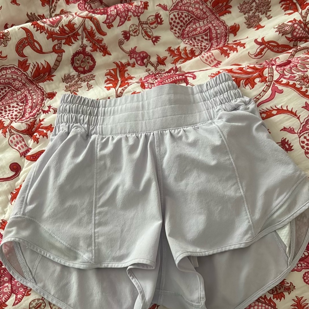 Purple lululemon size zero Hotty hot shorts